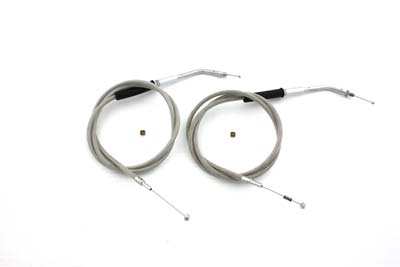 Stainless Steel Throttle and Idle Cable Set with 45.83" Casing