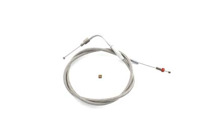 *UPDATE Braided Stainless Steel Idle Cable with 34" Casing
