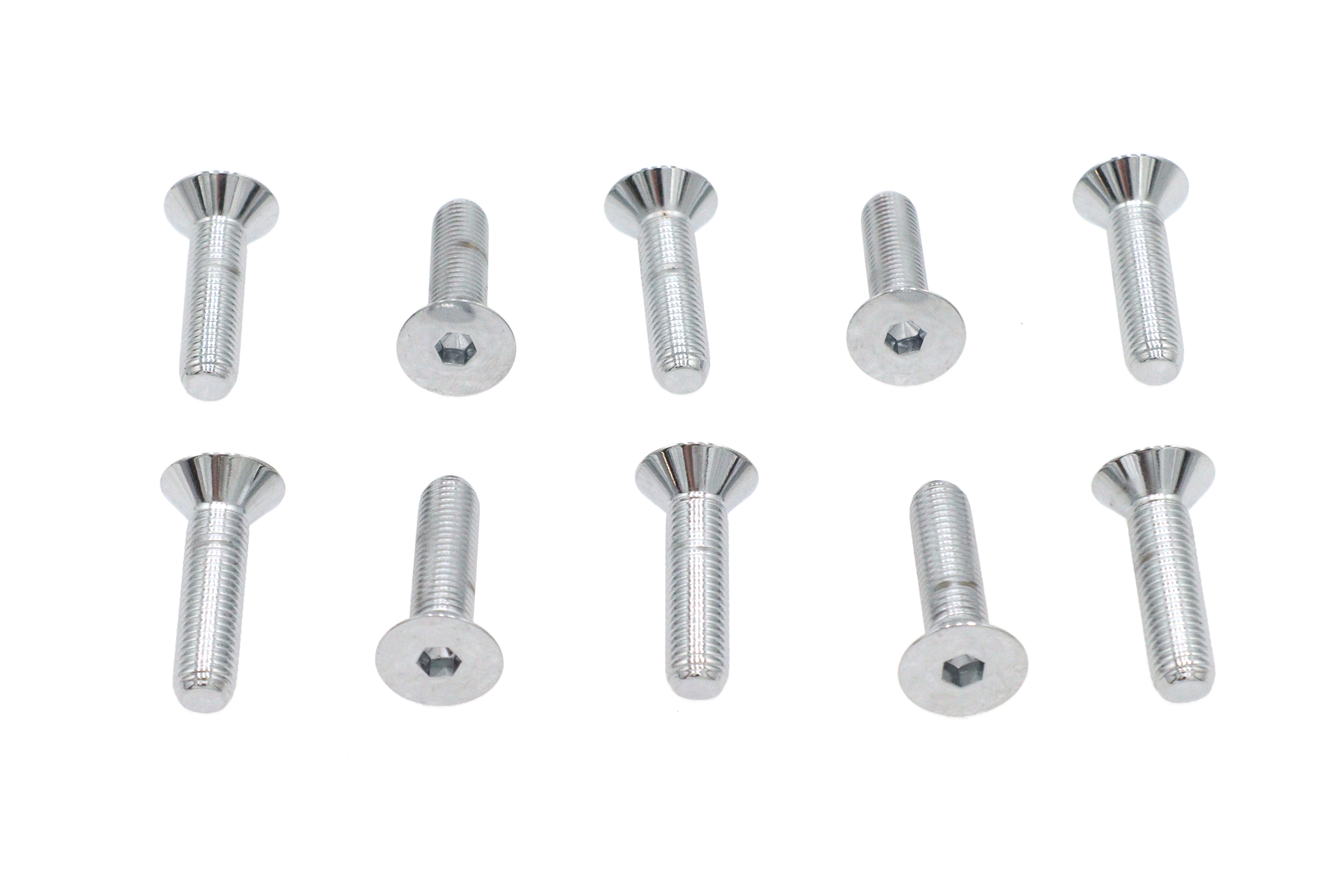 Allen Flat Head Screws Chrome 5/16" x 1-1/4"