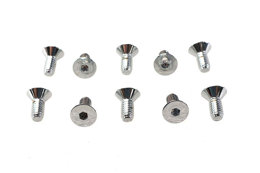 Allen Flat Head Screws Chrome 5/16" x 3/4"