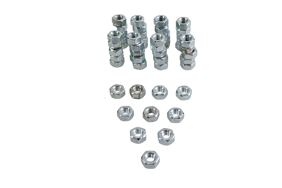 Zinc Hex Nuts 1/4"-28 Standard