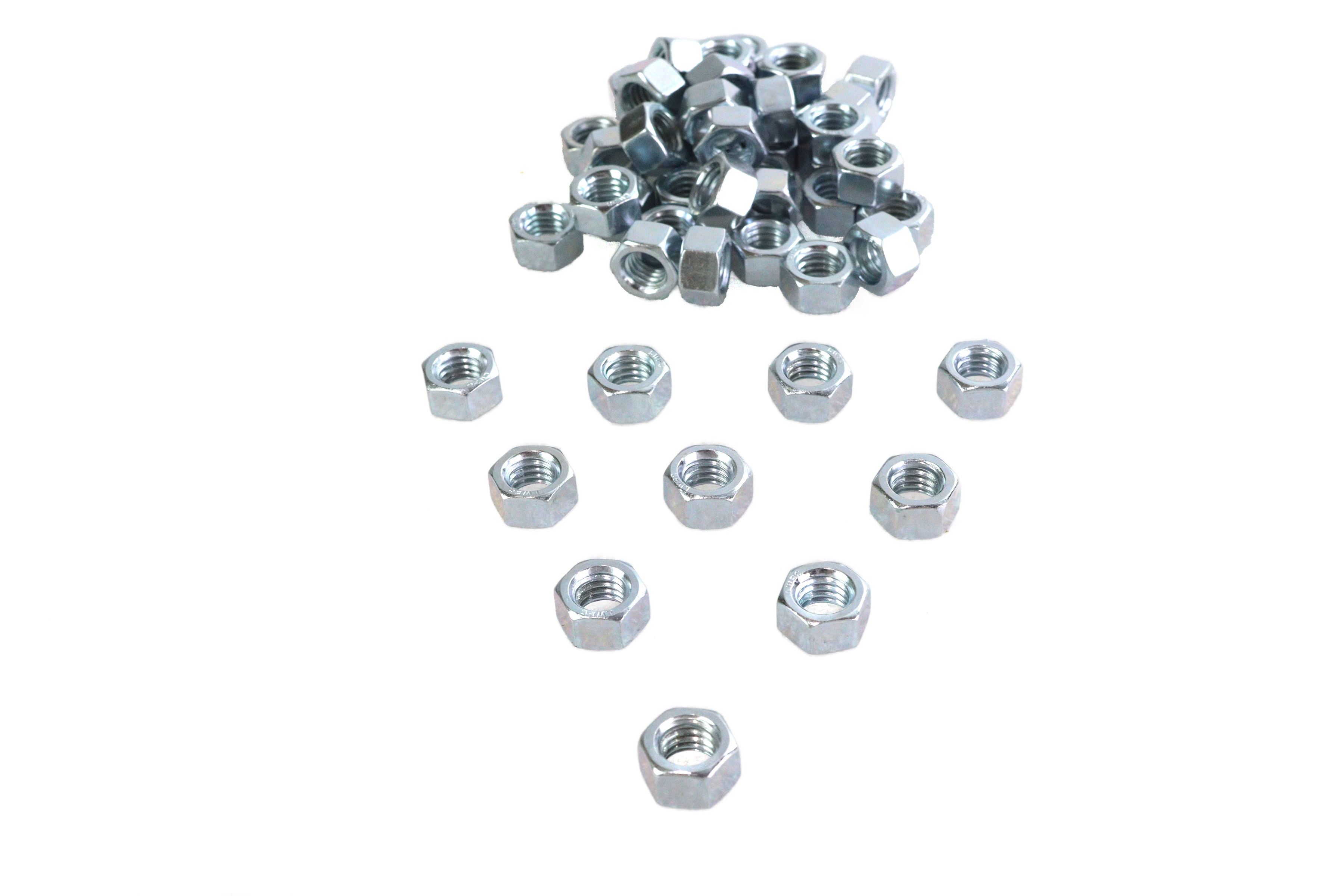 Zinc Hex Nuts 3/8"-16 Standard