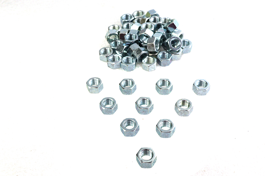 Zinc Hex Nuts 3/8"-24 Standard