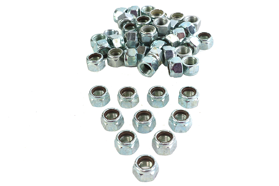 Zinc Hex Nuts 7/16"-20 Nyloc