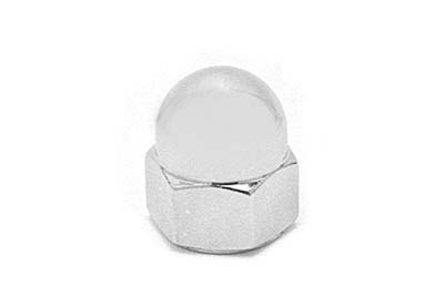 Chrome Acorn Nuts Fine 1/4"-28 Thread
