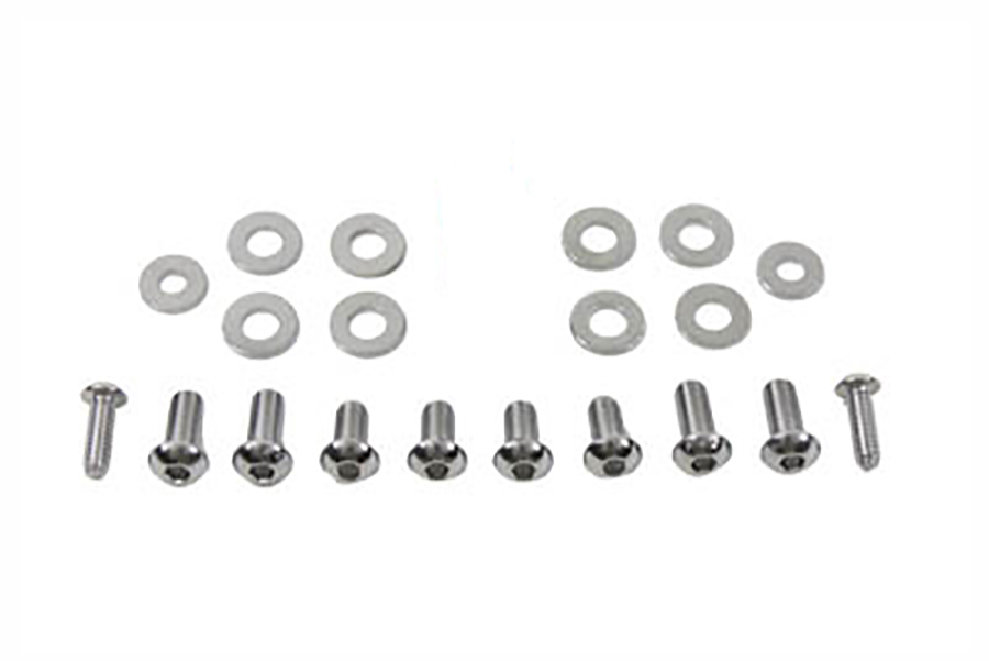 Headlamp Cowl Screw Kit Brushed Chrome
