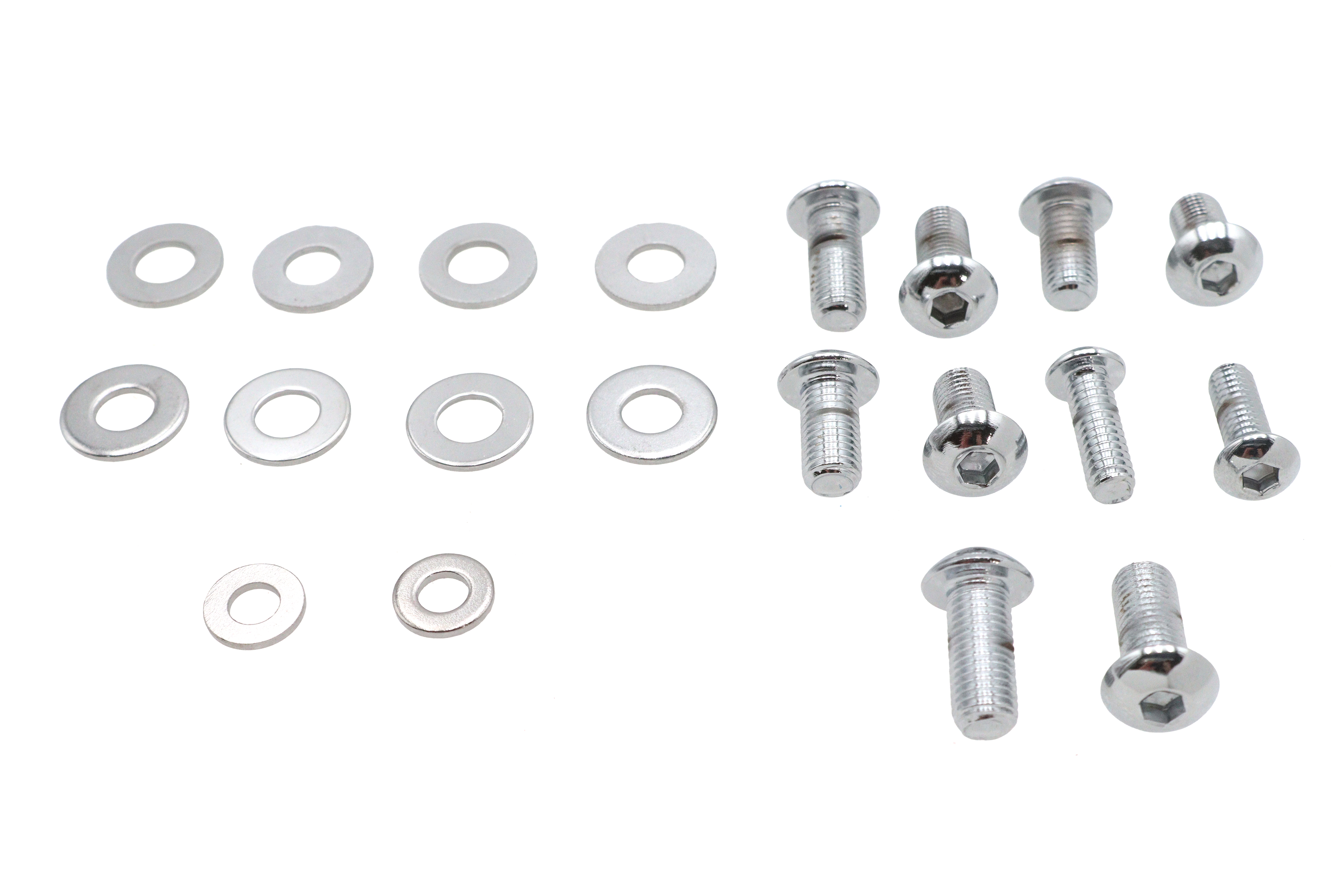 Headlamp Cowl Screw Kit Polished Chrome