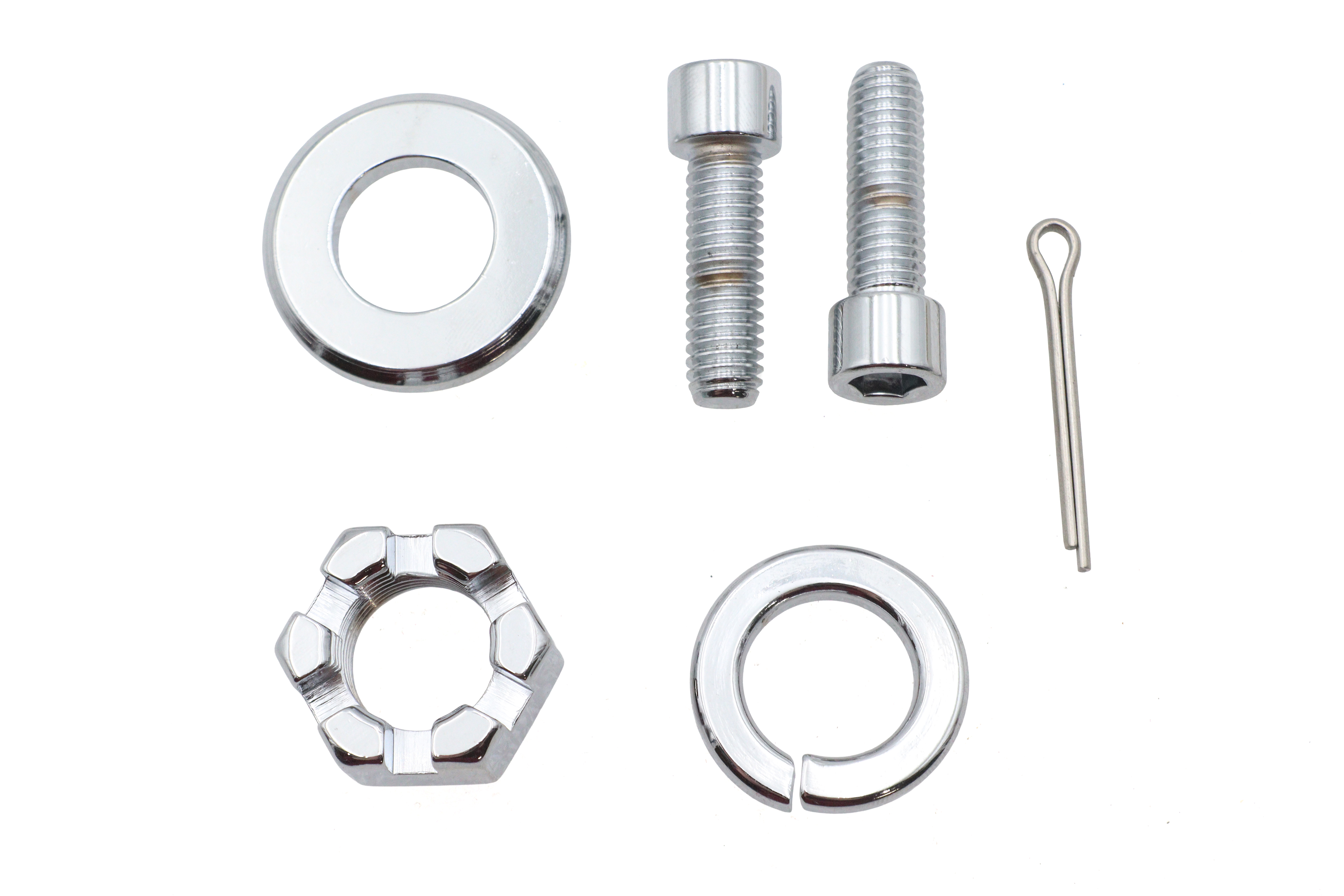 Chrome Rear Axle Nut Kit