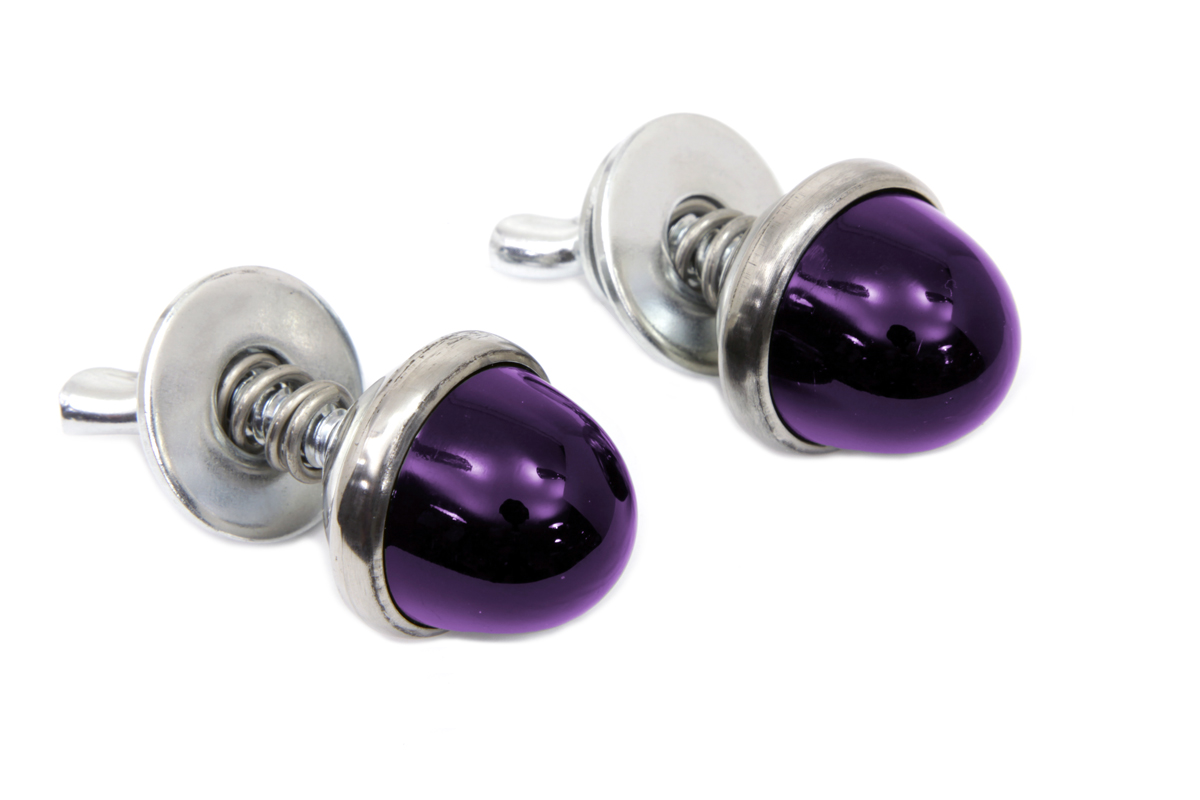 License Plate Reflector Set Purple