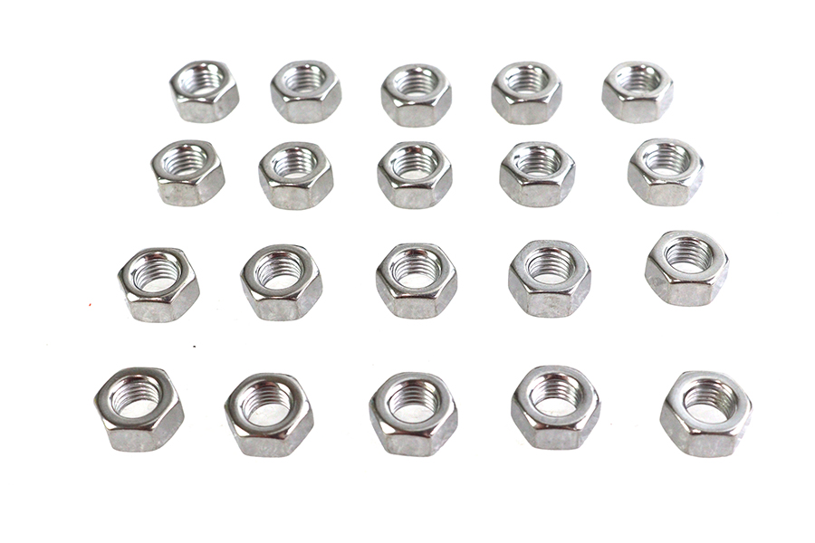 Chrome Hex Nuts 5/16"-18