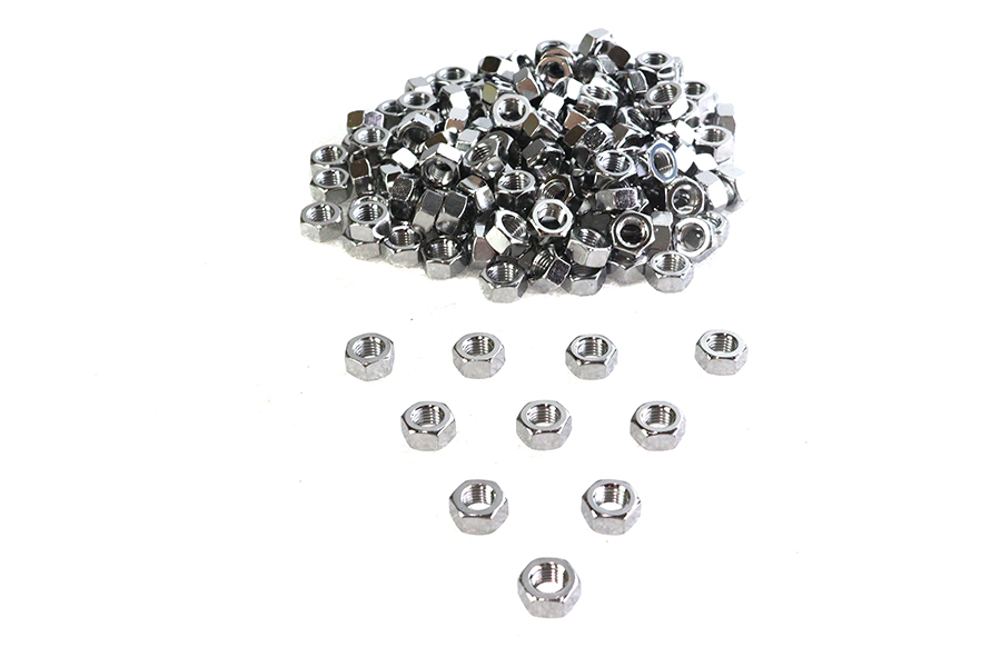 Chrome Hex Nuts 5/16"-24