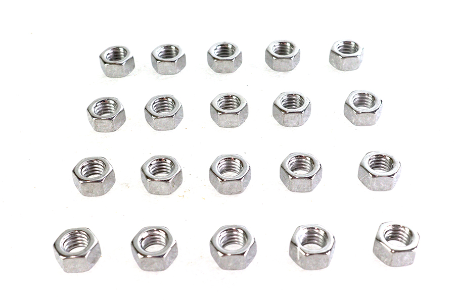 Chrome Hex Nuts 3/8"-16