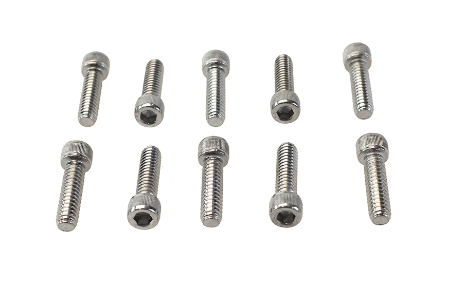 Allen Socket Cap Bolt Knurled Chrome 1/4" X 7/8"