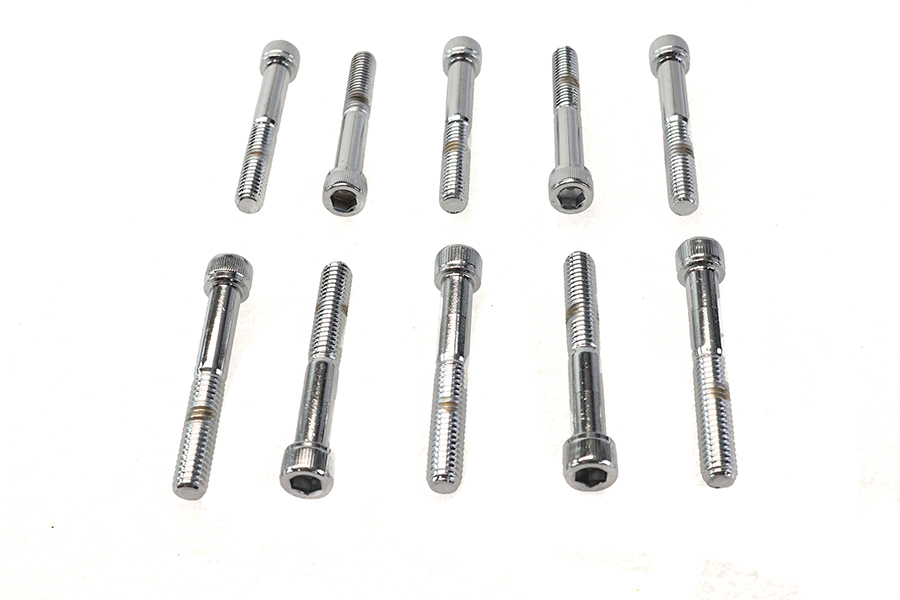 Allen Socket Cap Bolt Knurled Chrome 5/16-18" X 2-1/4"