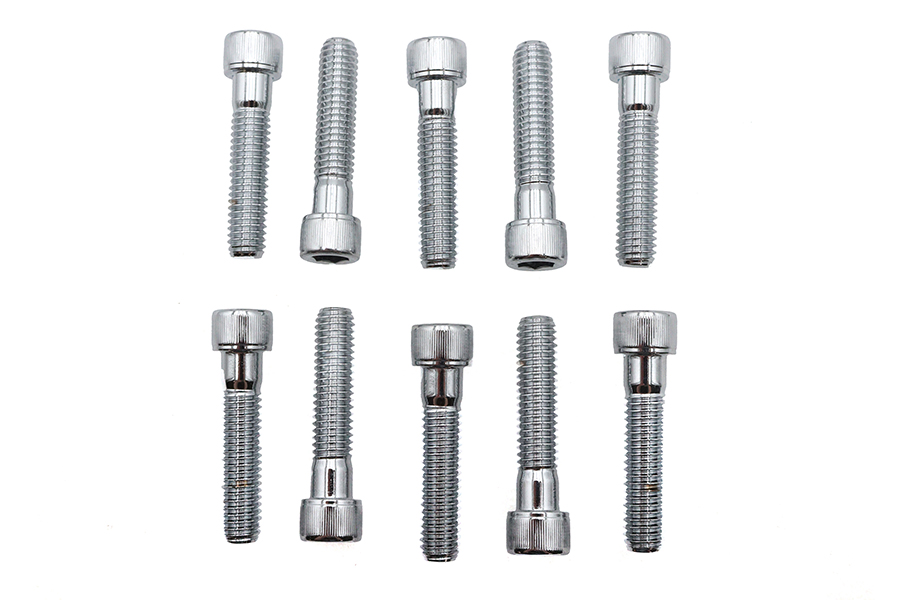 【468】ANKdoll Allen Socket Cap Bolt Knurled Chrome 3/8 X 1-3/4 for Harley