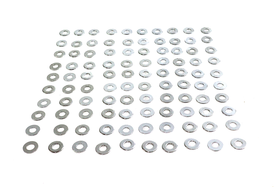 Chrome Flat Washers 1/4" Inner Diameter