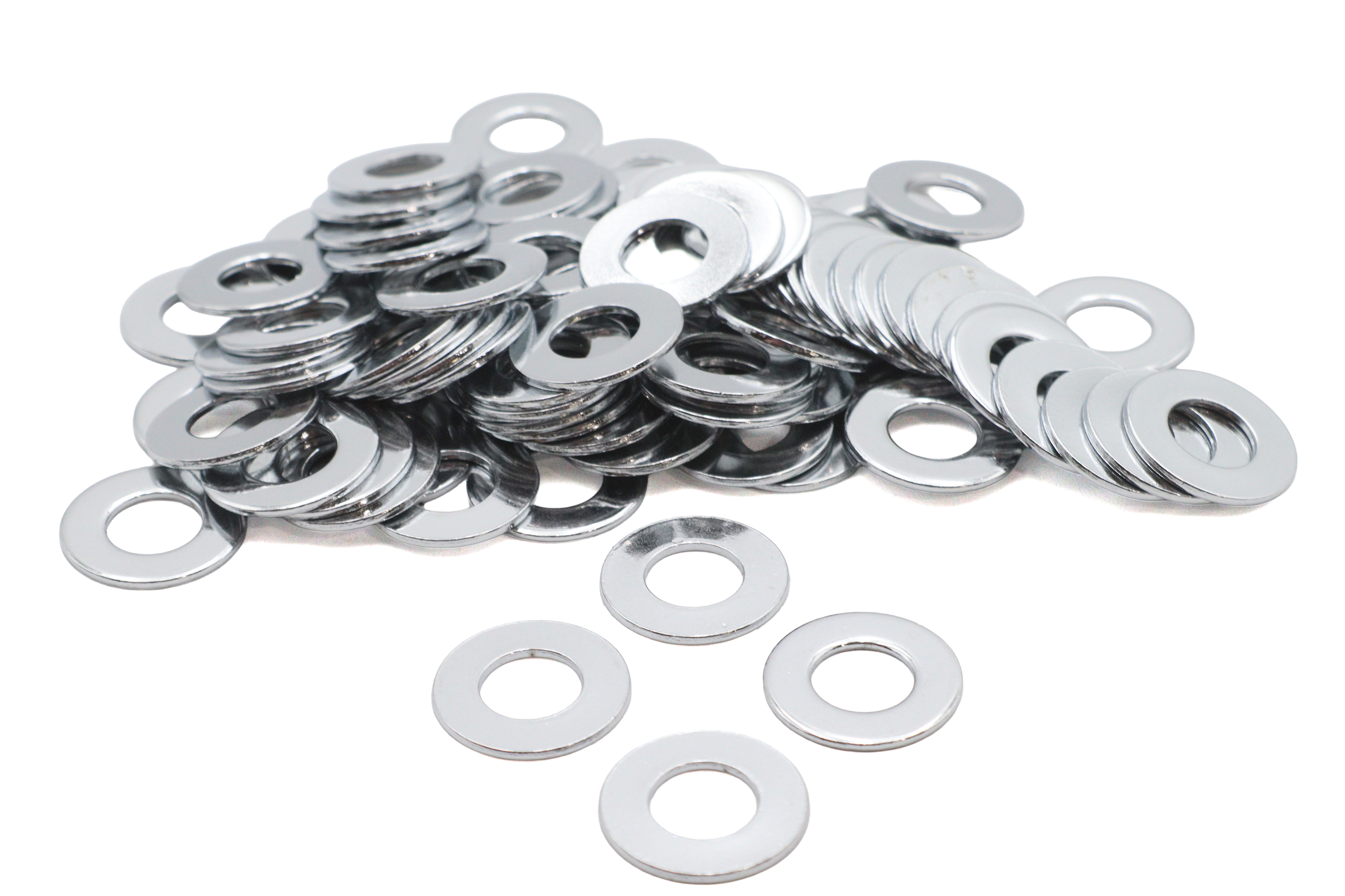 Chrome Flat Washers 7/16" Inner Diameter
