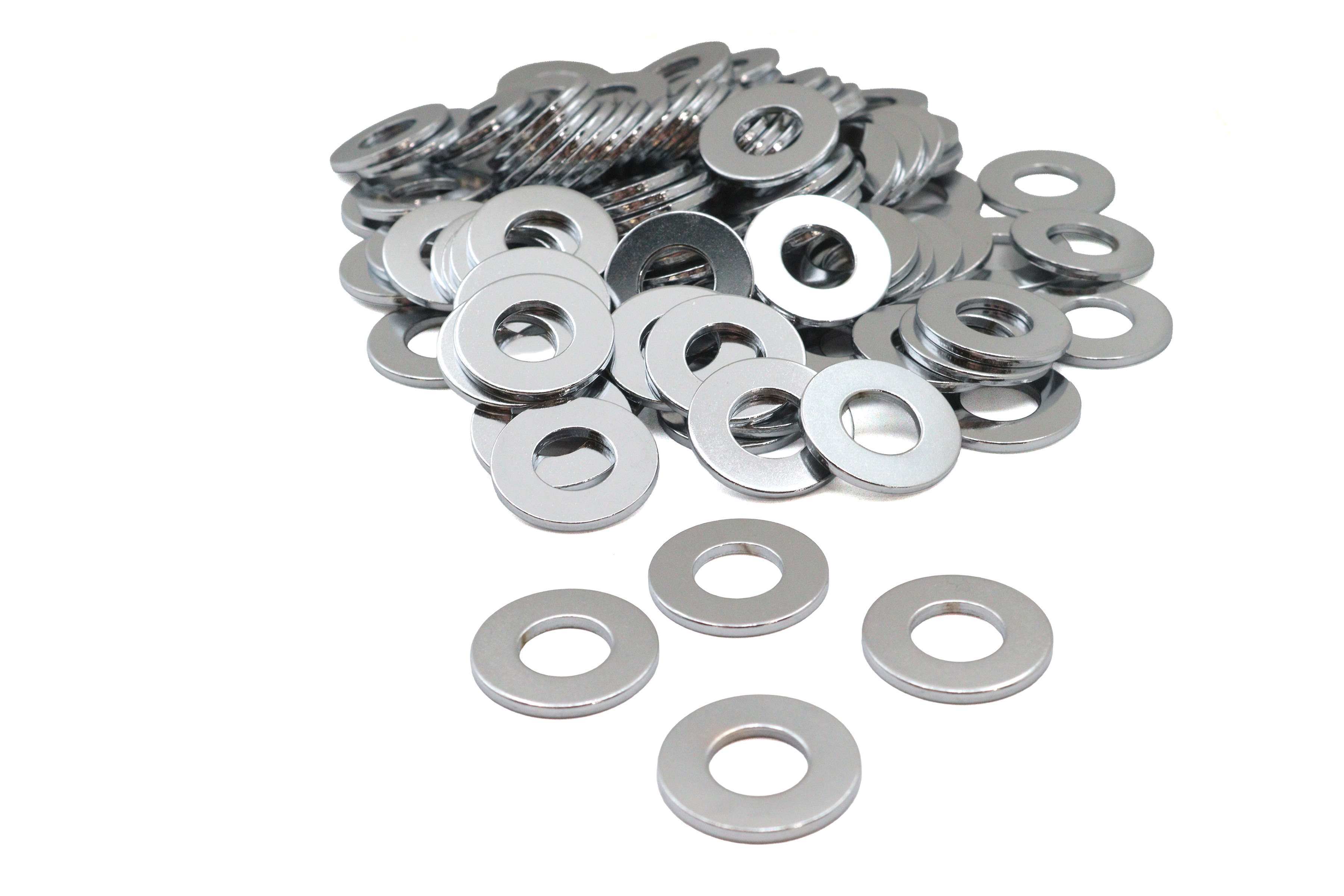 Chrome Flat Washers 1/2" Inner Diameter