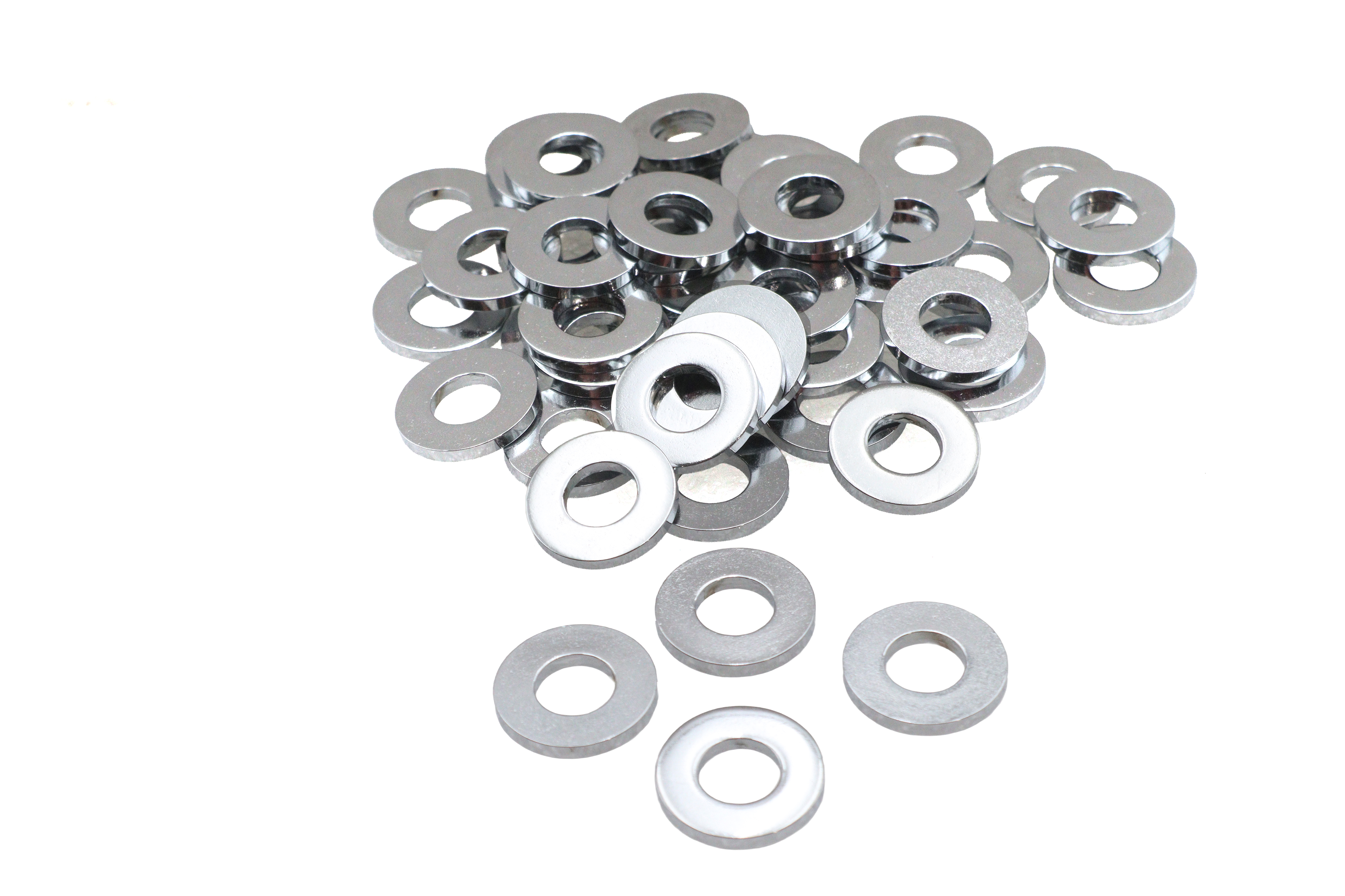 Chrome Flat Washers 3/8", Extra Thick
