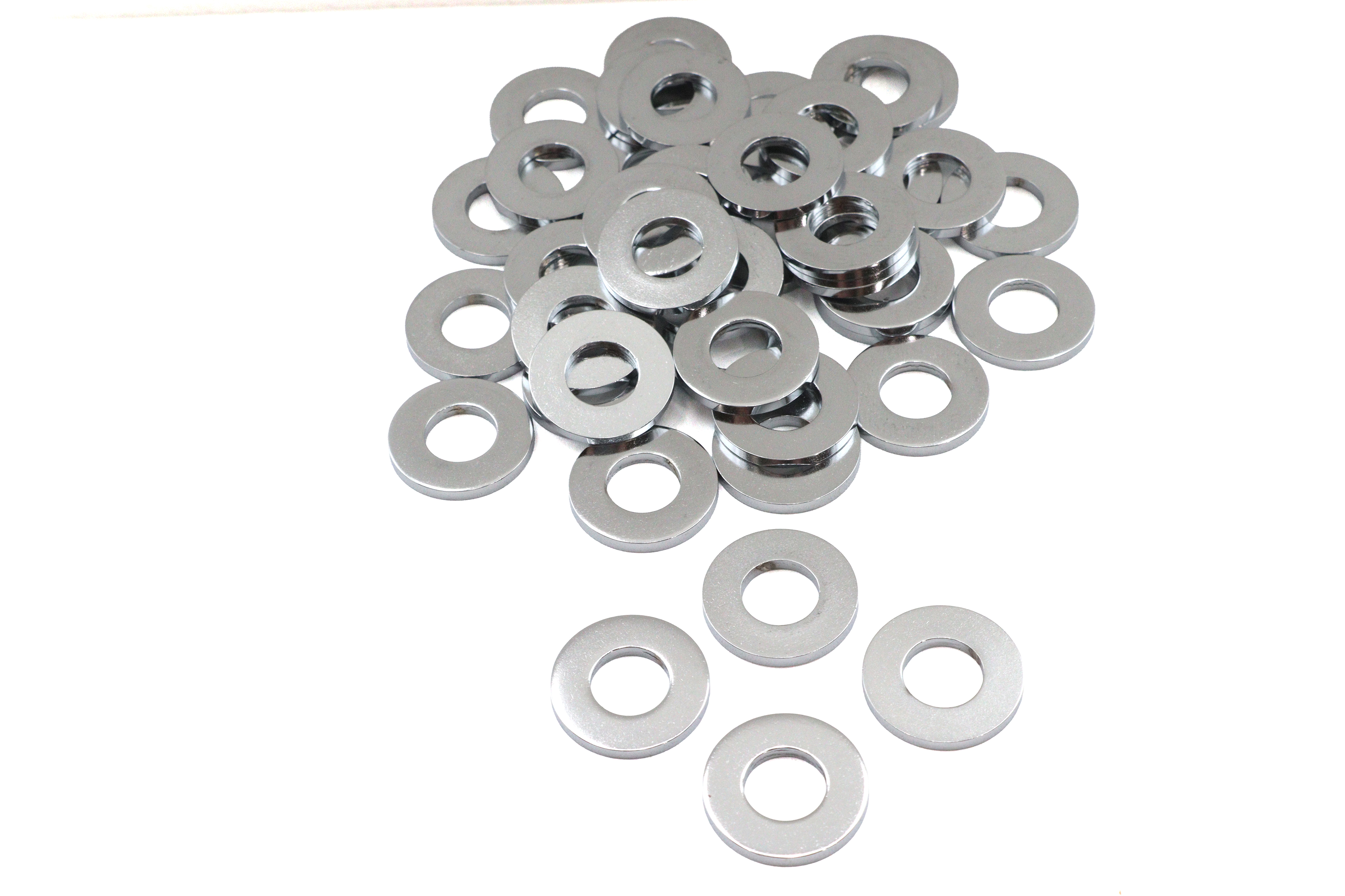 Chrome Flat Washers 7/16", Extra Thick