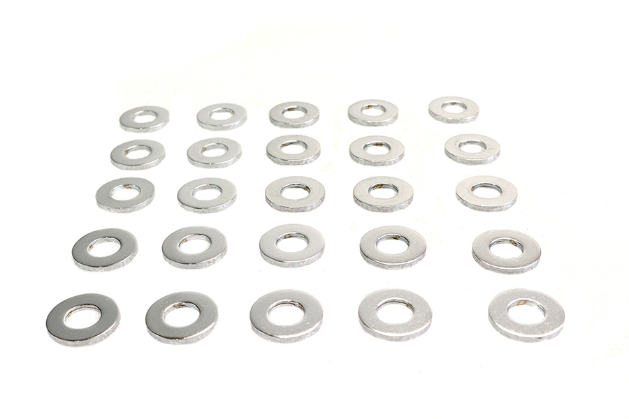 Chrome Flat Washers 1/2", Extra Thick