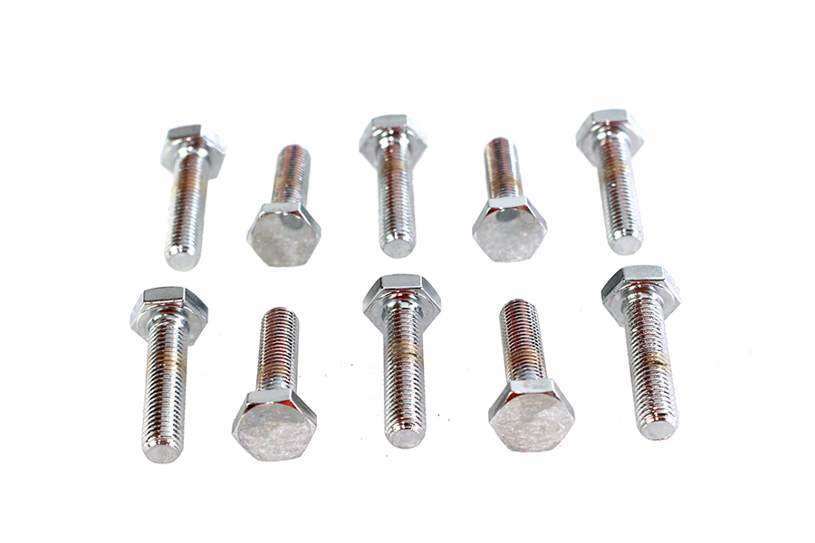 Hex Cap Bolts Chrome 1/4"-28 X 1"