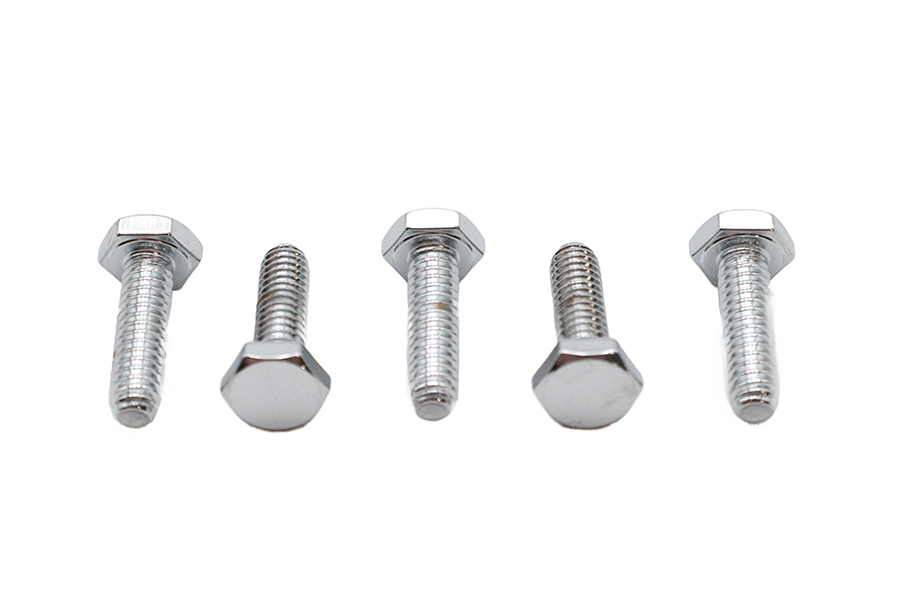 Hex Cap Bolts Chrome 1/4" x 7/8"
