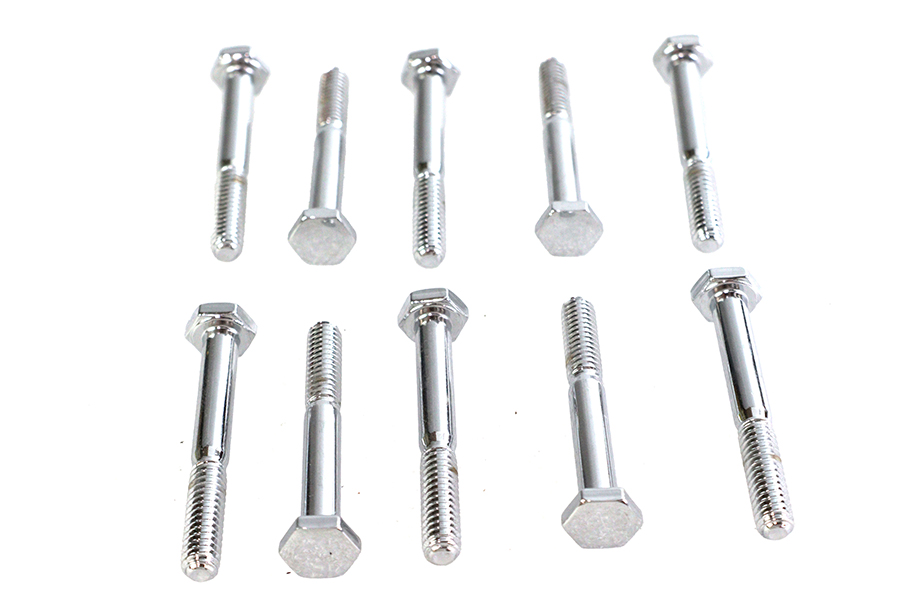 Hex Cap Bolts Chrome 1/4" x 2"