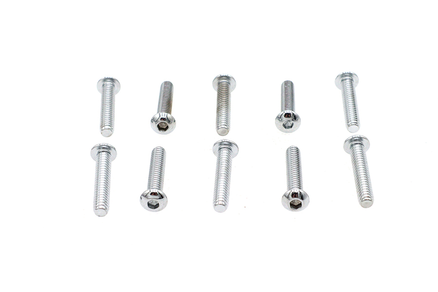 Allen Button Head Screws Chrome 1/4" X 1-1/2"