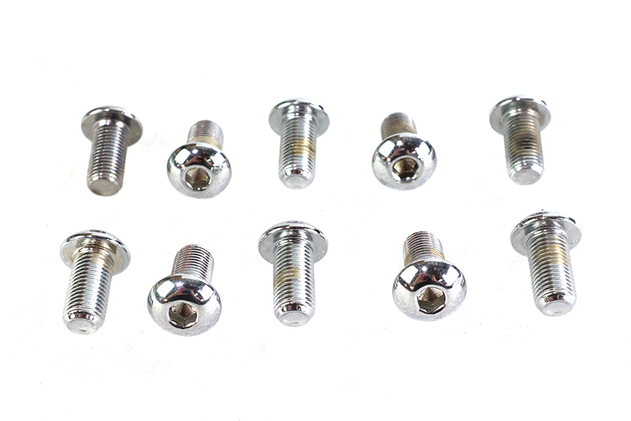 Allen Button Head Screws Chrome 3/8" X 3/4"