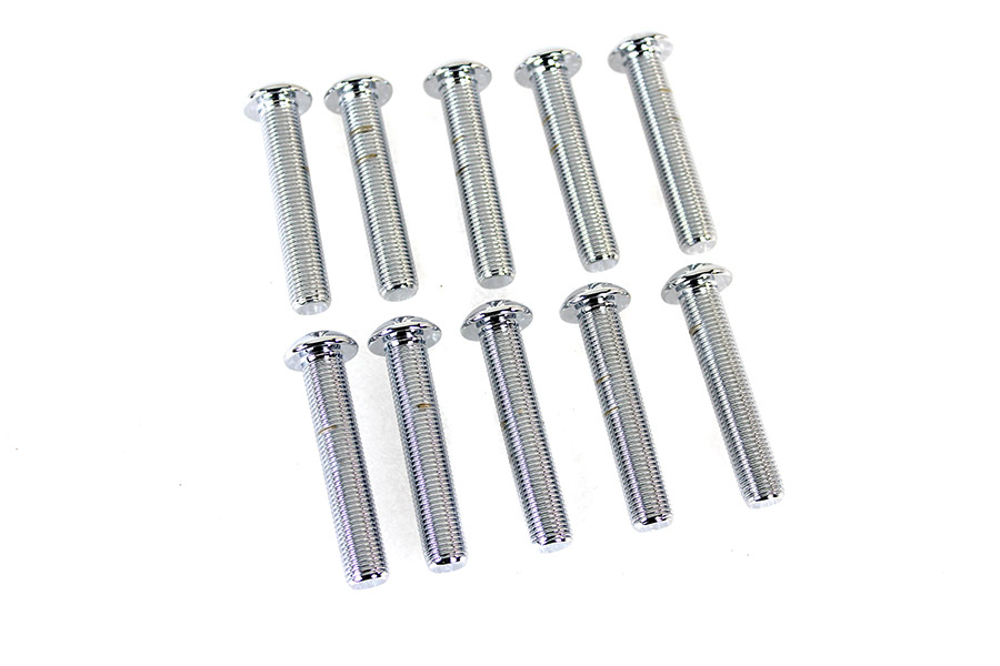 Allen Button Head Screws Chrome 3/8" X 2"
