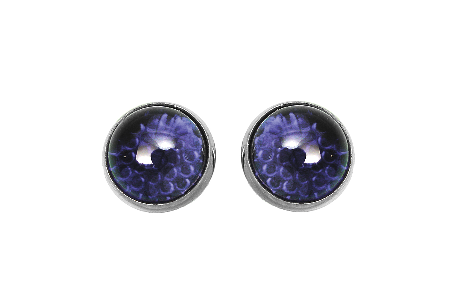 License Plate Frame Reflectors Blue Glass