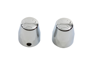 Chrome Rear Axle Nut Caps Maltese Style