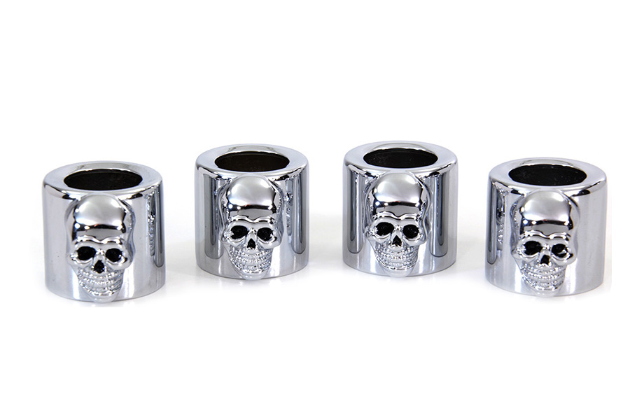 Pushrod Cover Cup Set Skull Chrome