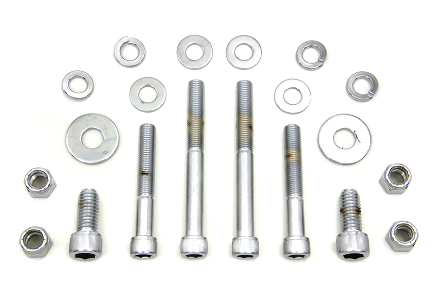 Chrome Engine Mount Allen Screw Set