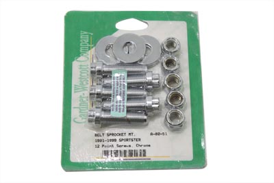 Pulley Bolt Kit Chrome