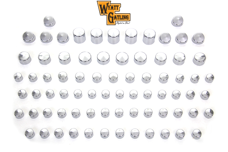 Wyatt Gatling Chrome Bolt Cap 76 Piece Cover Kit