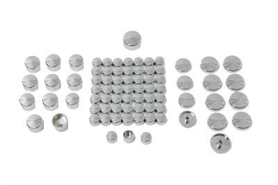 Chrome Bolt Cap 77 Piece Cover Kit