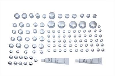 Chrome Bolt Cap 74 Piece Cover Kit