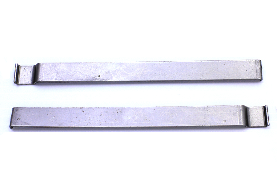 Mount Strips for Gas Tank Emblems Raw Steel