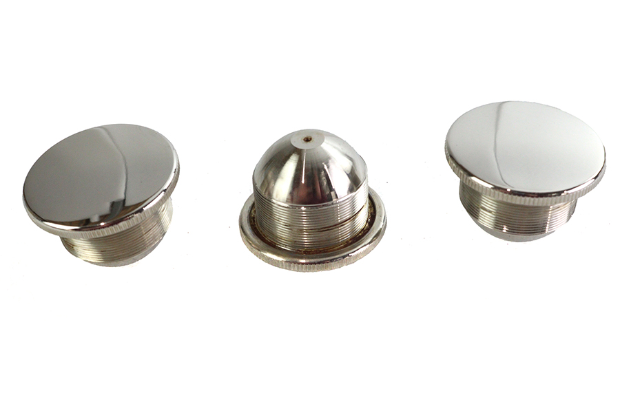JD Gas Cap Set Vented Nickel Plated