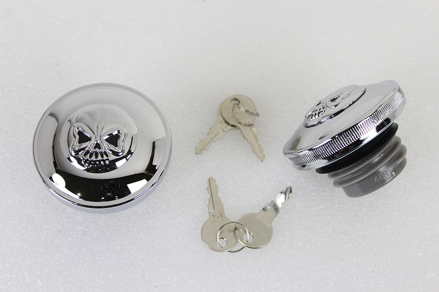 Keyed Gas Cap Set Vented and Non-Vented Chrome
