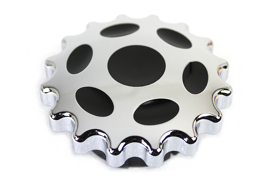 Sprocket Gas Cap Non-Vented Chrome