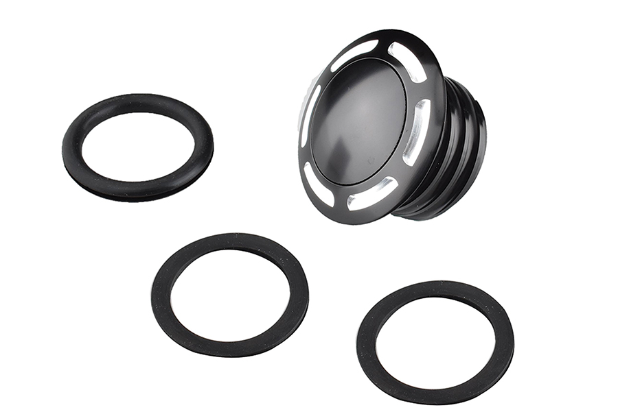 Slot Pop Up Vented Gas Cap Black