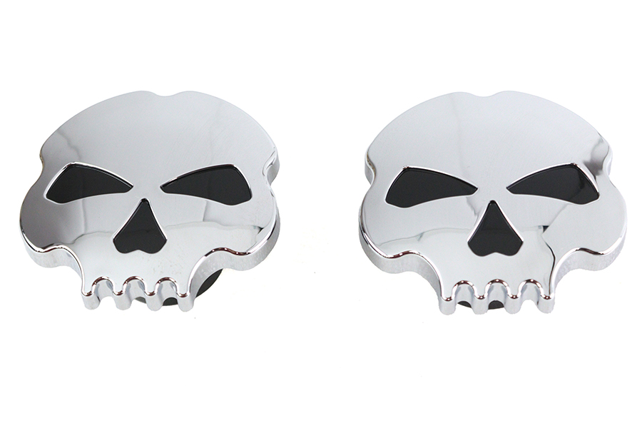 Skull Style Gas Cap Set Chrome