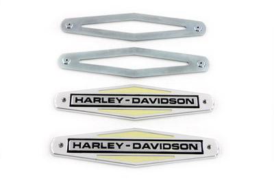 Gas Tank Emblems with Black Lettering