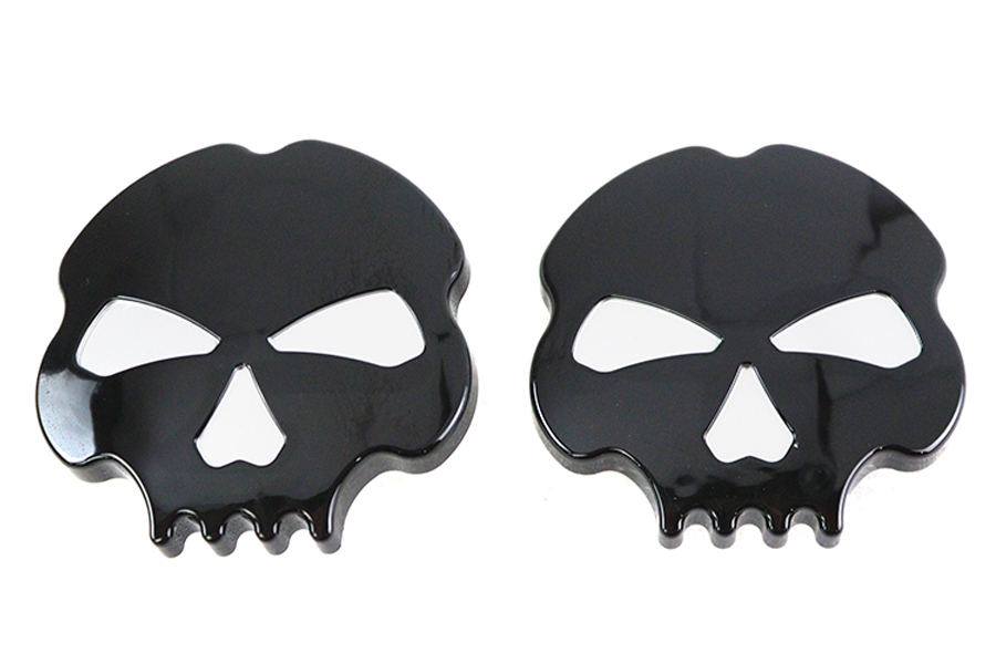 Skull Style Gas Cap Set Vented and Non-Vented Black
