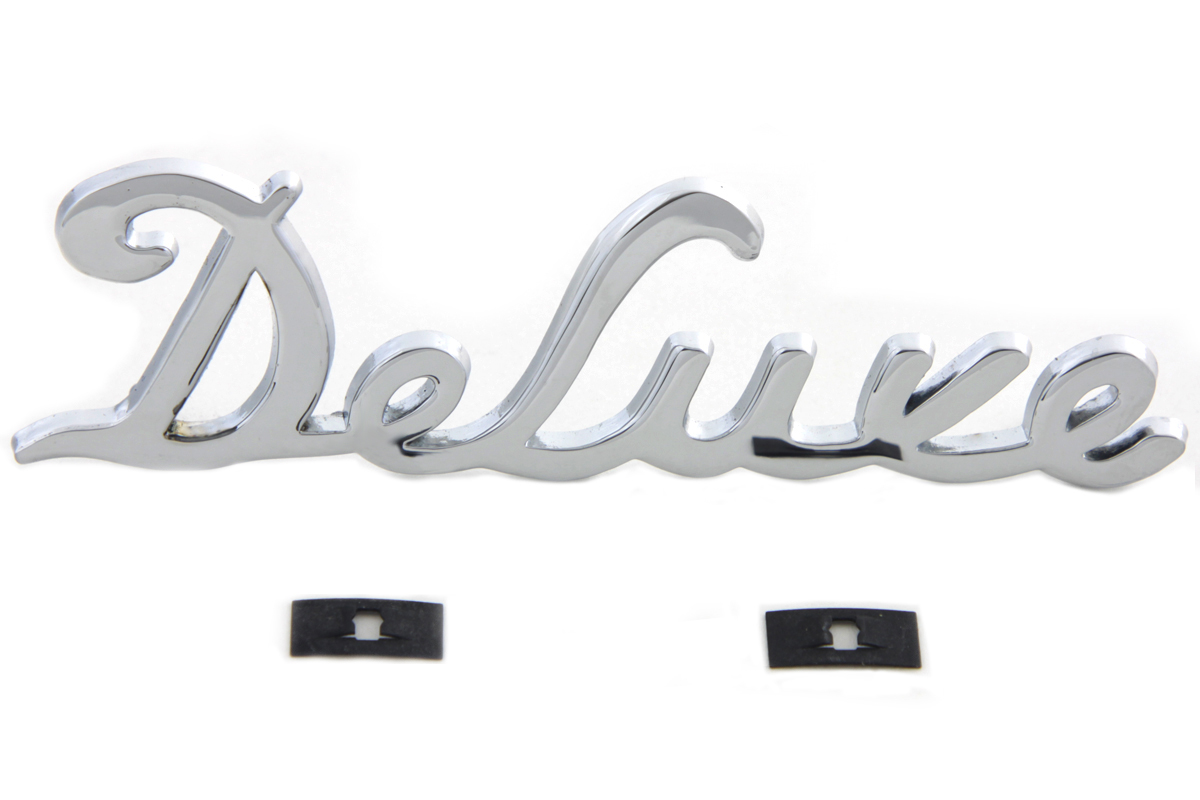 Chrome "Deluxe" Fender Emblem Set