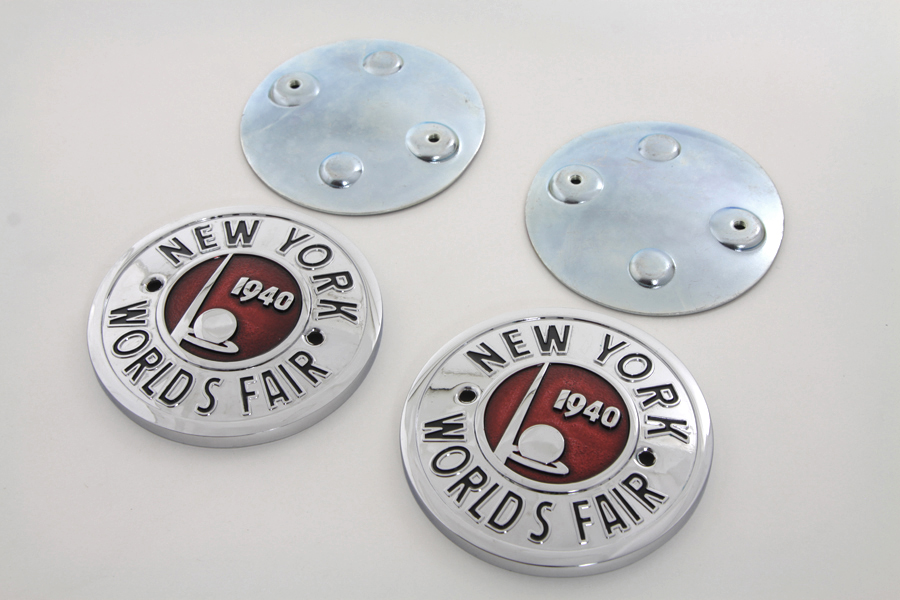 Curved Emblem Gas Tank Mount Set V-Twin 38-7005 