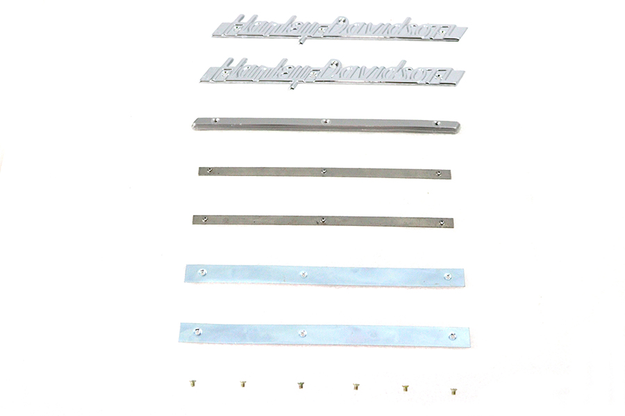 1951-1954 Emblem Kit with Strips Stainless Steel